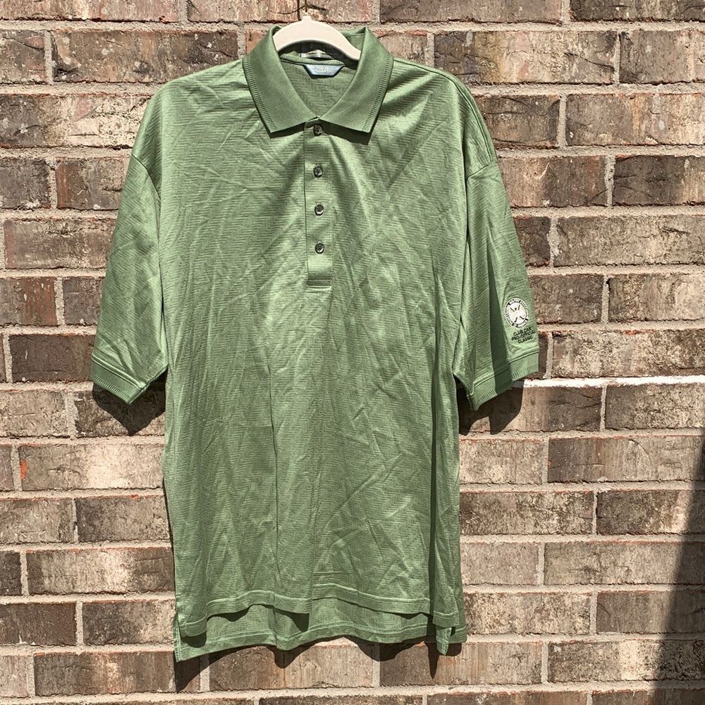 Take 50% OFF- Descente Men's Green Golf Polo Shirt, Size-L